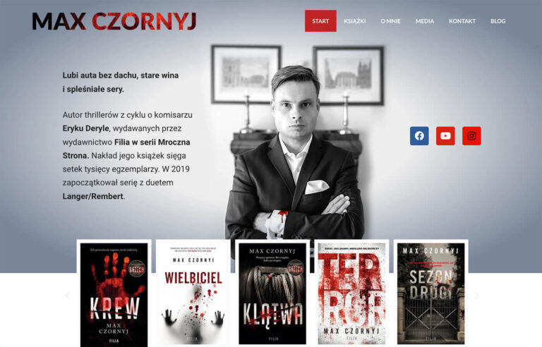 Strona WordPress dla pisarza - Max Czornyj